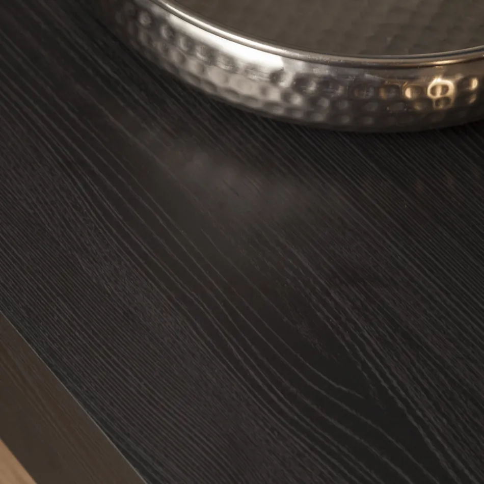 Tavolino Trasformabile Moderno in Metallo e Legno Made in Italy - Universe Viadurini