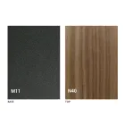 Tavolino Trasformabile Moderno Metallo Grafite e Piano in Legno - Sistocle Viadurini