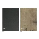 Tavolino Trasformabile Moderno Metallo Grafite e Piano in Legno - Sistocle Viadurini