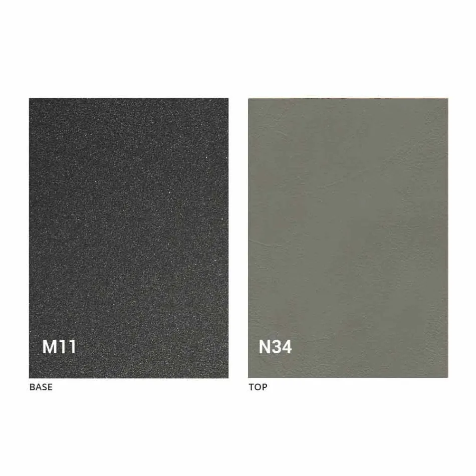 Tavolino Trasformabile Moderno Metallo Grafite e Piano in Legno - Sistocle Viadurini