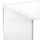 Tavolino trasparente design moderno 40x40cm Terry Small, made in Italy Viadurini