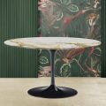 Tavolino Tulip Eero Saarinen H 41 con Piano in Marmo Calacatta Oro Made in Italy - Scarlet