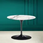 Tavolino Tulip Eero Saarinen H 41 in Ceramica Invisible Select Made in Italy - Scarlet Viadurini