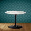 Tavolino Tulip Eero Saarinen H 41 in Ceramica Lucid Made in Italy - Scarlet