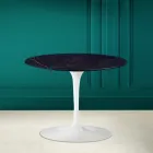 Tavolino Tulip Eero Saarinen H 41 in Ceramica Noir Laurent Made in Italy - Scarlet Viadurini