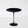 Tavolino Tulip Eero Saarinen H 52 con Piano in Laminato Liquido Nero Made in Italy - Scarlet
