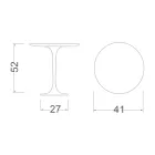 Tavolino Tulip Eero Saarinen H 52 in Laminato Liquido Bianco Made in Italy - Scarlet Viadurini