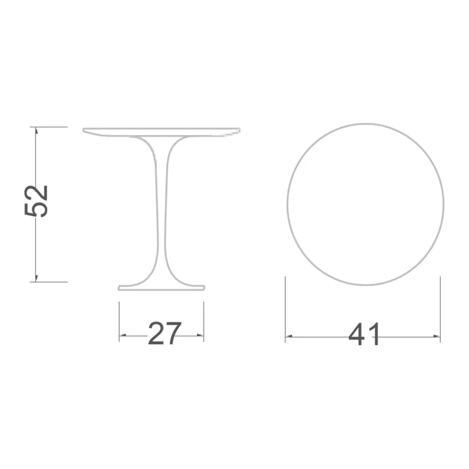 Tavolino Tulip Eero Saarinen H 52 in Marmo di Carrara Statuarietto Made in Italy - Scarlet Viadurini