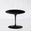 Tavolino Tulip Saarinen H 41 con Piano in Laminato Liquido Nero Made in Italy - Scarlet