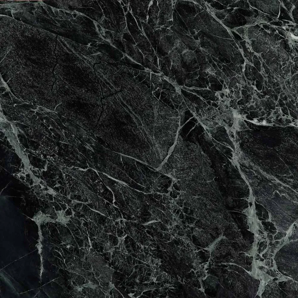 Tavolino Tulip Saarinen H 41 con Piano in Marmo Verde Alpi Realizzato in Italia Viadurini