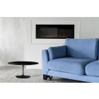 Tavolino Tulip Saarinen H 41 in Laminato Liquido Ovale Nero Made in Italy - Scarlet Viadurini