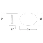 Tavolino Tulip Saarinen H 52 Ovale in Marmo di Carrara Statuarietto Made in Italy - Scarlet Viadurini