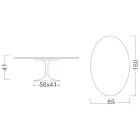 Tavolino Tulip Saarinen Ovale H 41 in Ceramica Sirius Made in Italy - Scarlet Viadurini