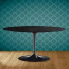 Tavolino Tulip Saarinen Ovale H 41 in Ceramica Sirius Made in Italy - Scarlet Viadurini