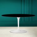 Tavolino Tulip Saarinen Ovale H 41 in Nero Assoluto Made in Italy - Scarlet
