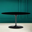 Tavolino Tulip Saarinen Ovale H 41 in Nero Assoluto Made in Italy - Scarlet Viadurini