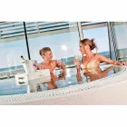 Tavolino – vassoio galleggiante di design in ecopelle nautica Trona Viadurini