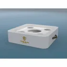 Tavolino – vassoio galleggiante di design in ecopelle nautica Trona Viadurini