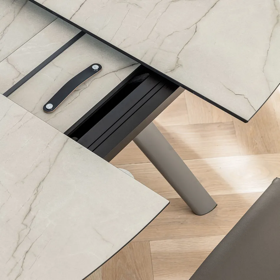 Tavolo a Botte Allungabile a 170 cm in HPL Stratificato - Convivio Viadurini