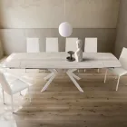 Tavolo a Botte Allungabile a 240 o 280 cm in HPL e Metallo - Presente Viadurini