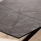 Tavolo a Botte Allungabile a 240 o 280 cm in HPL e Metallo - Presente Viadurini