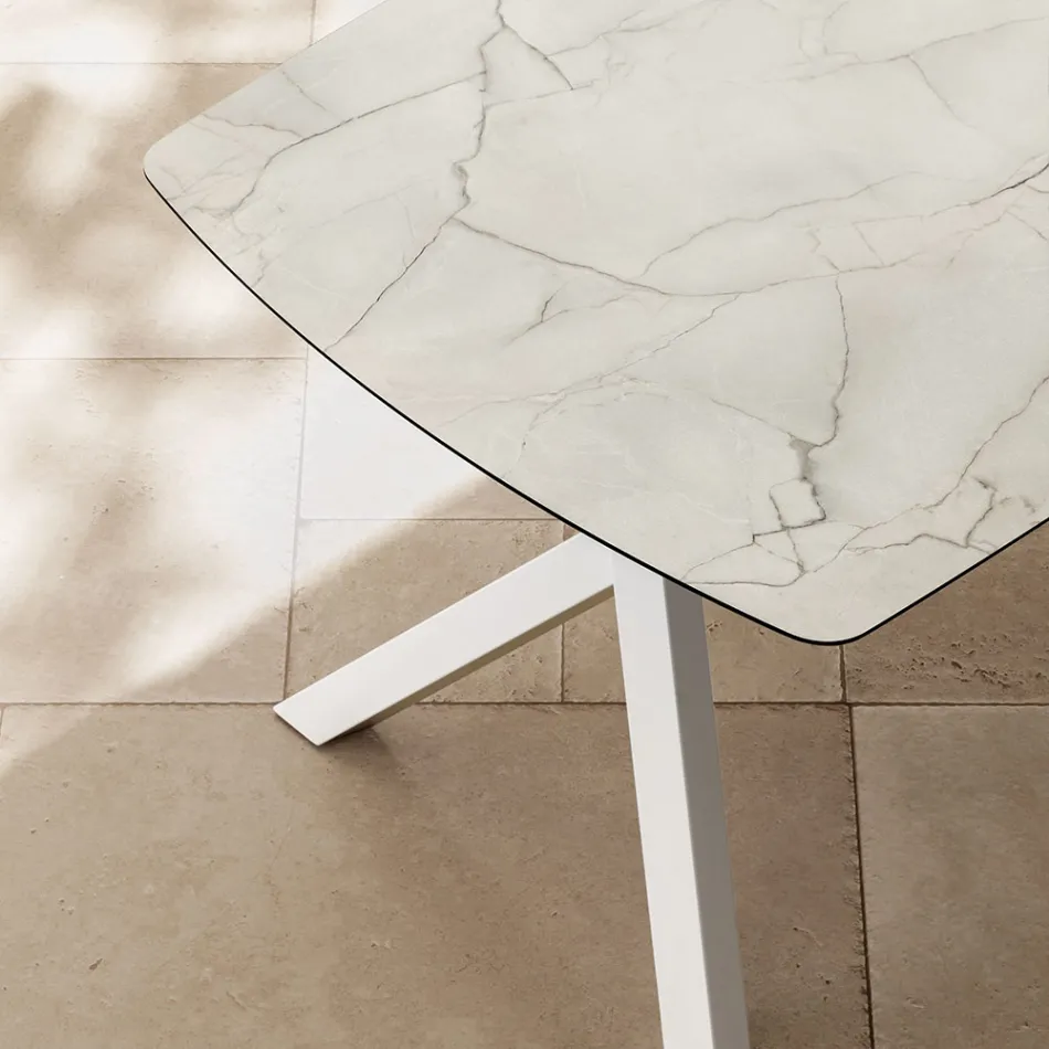 Tavolo a Botte Allungabile a 240 o 280 cm in HPL Stratificato - Dialogo Viadurini