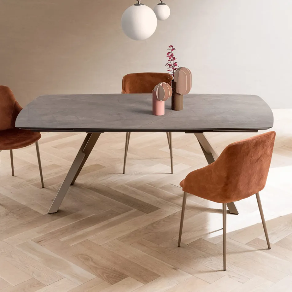 Tavolo a Botte Allungabile a 240 o 280 cm in HPL Stratificato - Dialogo Viadurini