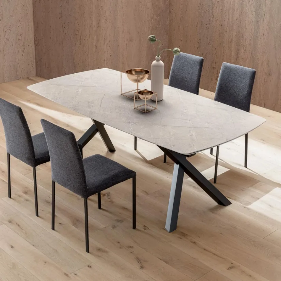 Tavolo a Botte Allungabile a 240 o 280 cm in HPL Stratificato - Dialogo Viadurini