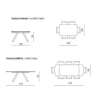 Tavolo Allungabile 140/210x90 cm in Pietra Sinterizzata Effetto Marmo - Atrio Viadurini