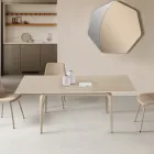 Tavolo Allungabile 160/240x90 cm in Pietra Sinterizzata Effetto Marmo - Samus Viadurini