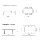 Tavolo Allungabile 160/240x90 cm in Pietra Sinterizzata Effetto Marmo - Samus Viadurini