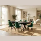 Tavolo Allungabile 160/240x90 cm Realizzato in Vetro Ceramica - Master Viadurini