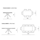 Tavolo Allungabile 160/240x91 cm in Pietra Sinterizzata Effetto Marmo - Palazzo Viadurini