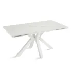 Tavolo Allungabile 160/240x91 cm in Pietra Sinterizzata Effetto Marmo - Palazzo Viadurini