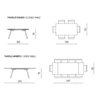 Tavolo Allungabile 160/240x91 cm in Vetro Fumè e Base in Metallo Nero - Colonna Viadurini