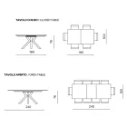 Tavolo Allungabile 180/240x100 cm in Pietra Sinterizzata Effetto Marmo - Loggia Viadurini