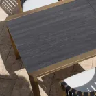 Tavolo Allungabile 340 cm Pranzo Esterno in Alluminio e Vetro o Laminam - Julie Viadurini