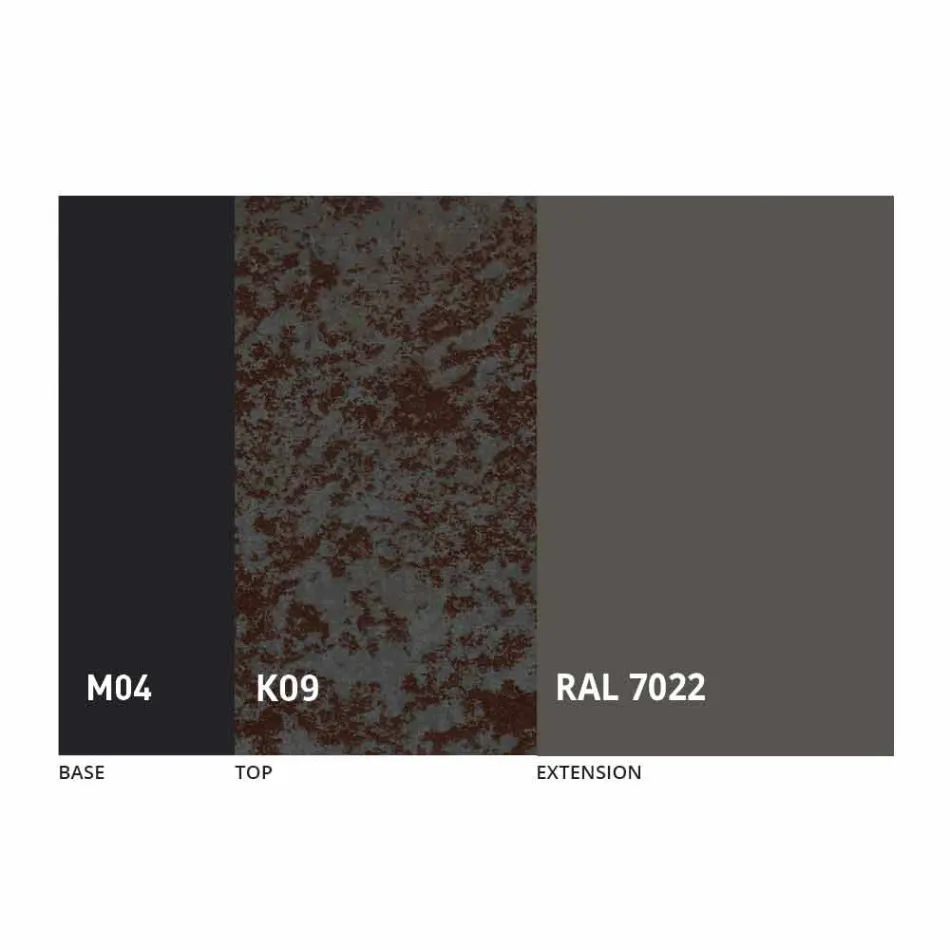 Tavolo Allungabile a 2,8 m da Pranzo in Ceramica e Gambe in Metallo - Paoluccio Viadurini