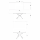 Tavolo Allungabile a 2,8 m da Pranzo in Ceramica e Gambe in Metallo - Paoluccio Viadurini