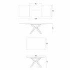 Tavolo Allungabile a 2,8 m da Pranzo in Ceramica e Gambe in Metallo - Paoluccio Viadurini