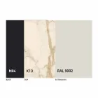 Tavolo Allungabile a 2,8 m da Pranzo in Ceramica e Gambe in Metallo - Paoluccio Viadurini