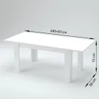 Tavolo Allungabile a 210 cm da Pranzo Design in Legno Sostenibile - Perro Viadurini