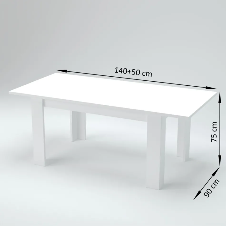 Tavolo Allungabile a 210 cm da Pranzo Design in Legno Sostenibile - Perro Viadurini