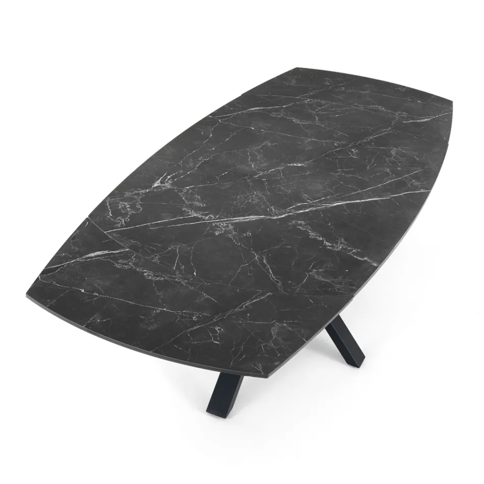 Tavolo Allungabile a 210 cm in Acciaio e Ceramica - Bavosa Viadurini