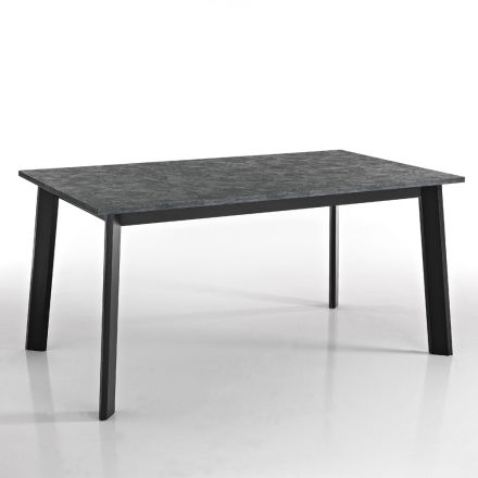 Tavolo Allungabile a 220 cm con Base Faggio Grafite Made in Italy - Toles Viadurini