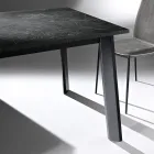 Tavolo Allungabile a 220 cm con Base Faggio Grafite Made in Italy - Toles Viadurini