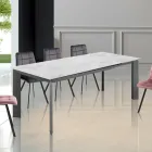 Tavolo Allungabile a 220 cm in Ceramica Finitura Marmo - Berice Viadurini
