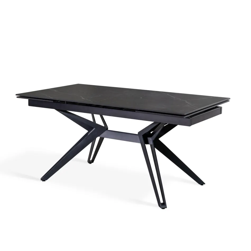 Tavolo Allungabile a 240 cm in Ceramica e Metallo - Bouquet Viadurini