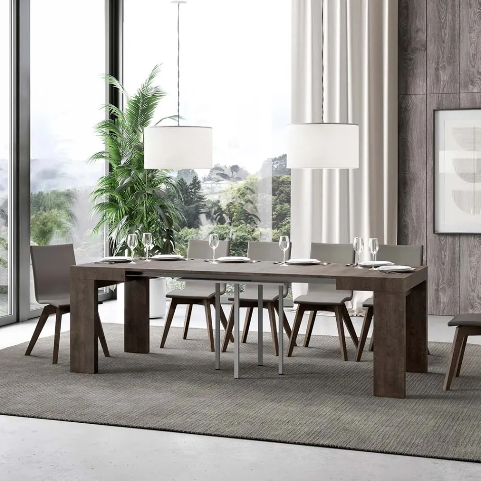 Tavolo Allungabile a 246 cm in Microparticelle di Legno Made in Italy - Albero Viadurini