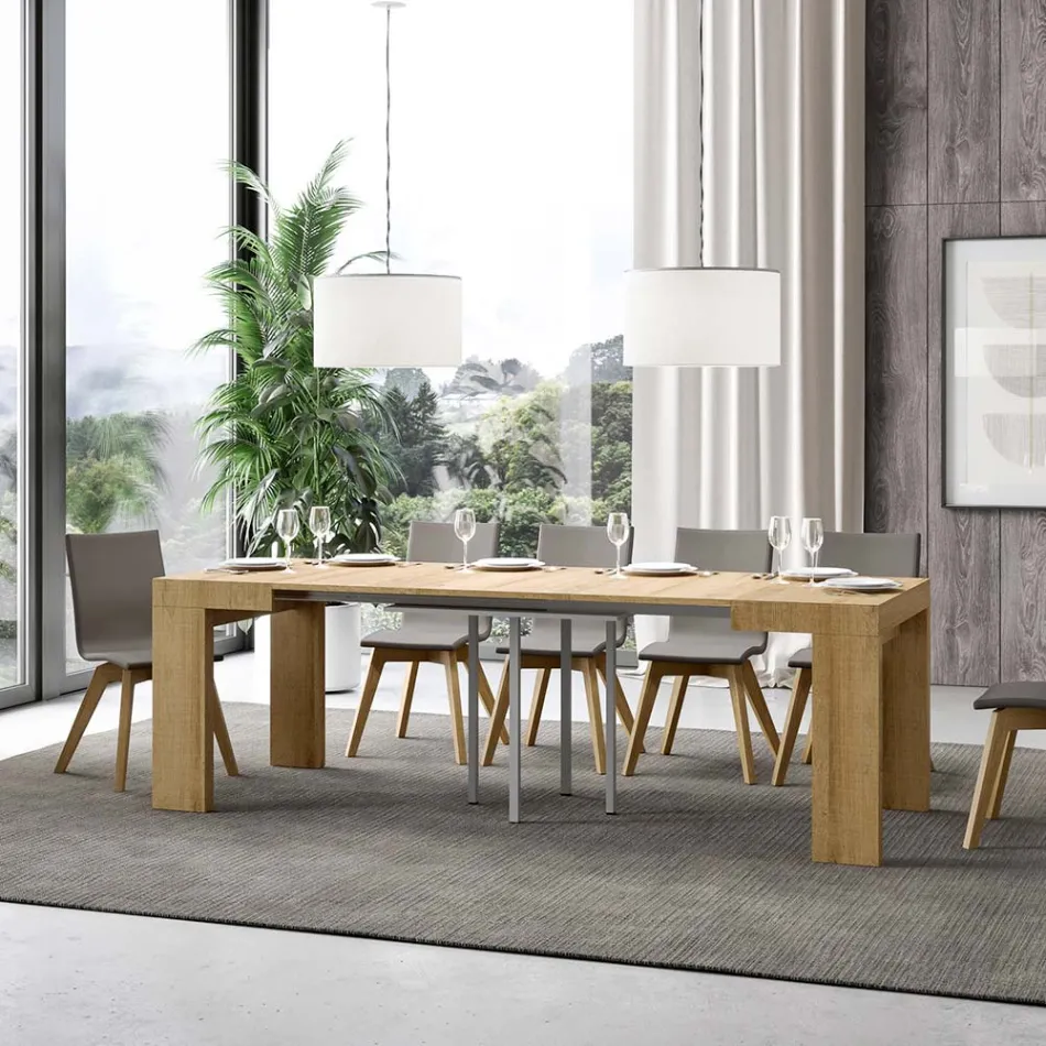 Tavolo Allungabile a 246 cm in Microparticelle di Legno Made in Italy - Albero Viadurini